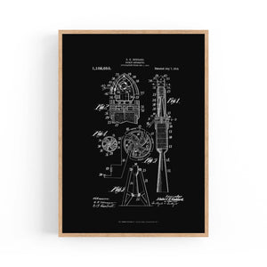 Vintage Rocket Patent Engineering Wall Art #1 - The Affordable Art Company