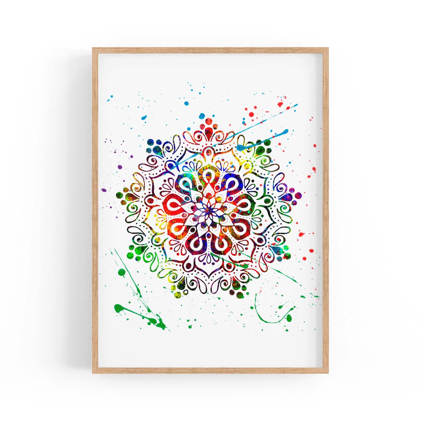 Calming Mandala Yoga Buddhist Wall Art - The Affordable Art Company