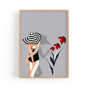 Retro Black and White Fashion Bedroom Wall Art - The Affordable Art Company