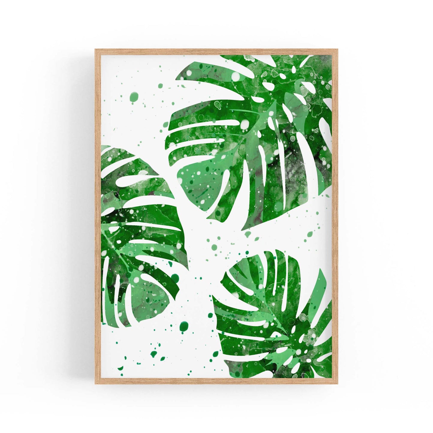 Palm Leaf Tropical Green Minimal Wall Art #6 - The Affordable Art Company