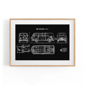 Vintage Volkswagen Camper Patent Wall Art #1 - The Affordable Art Company