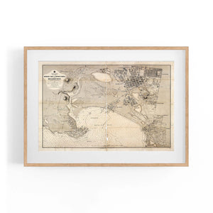 Melbourne Victoria Vintage Map Australia Wall Art #2 - The Affordable Art Company