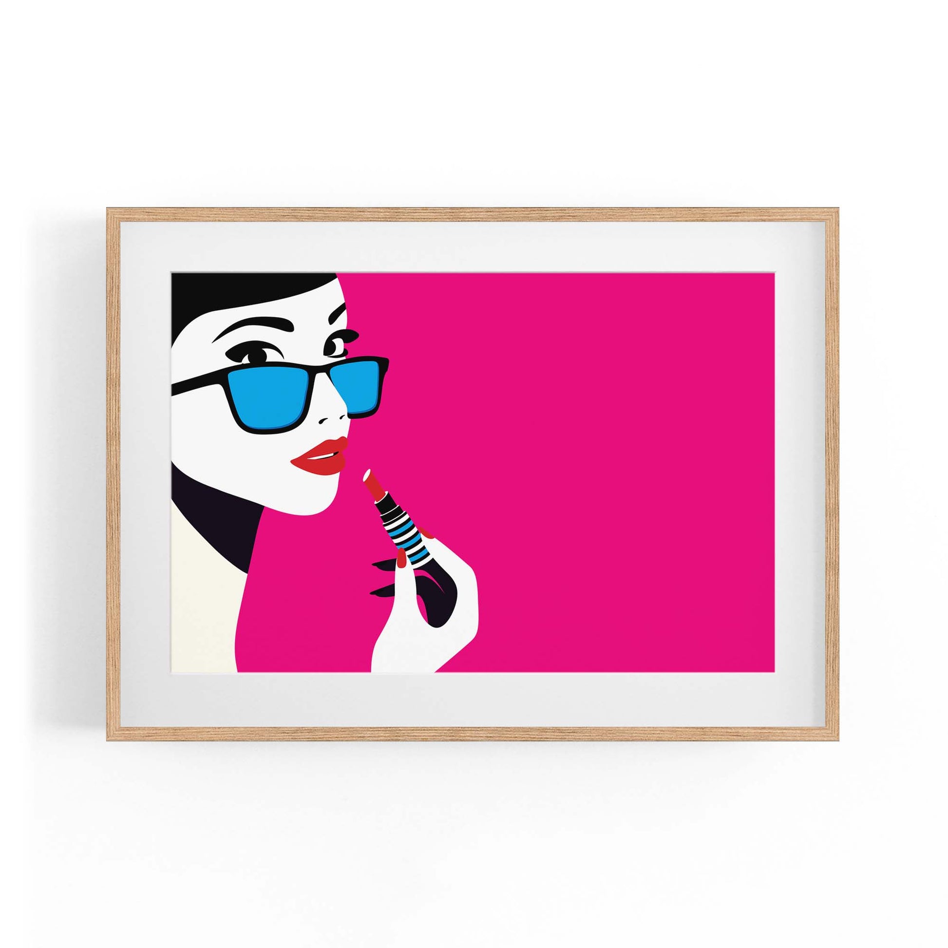 Retro Lipstick Fashion Girls Bedroom Wall Art #2 - The Affordable Art Company