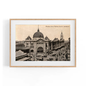 Flinders St Station Melbourne Vintage Photograph Art #2 - The Affordable Art Company