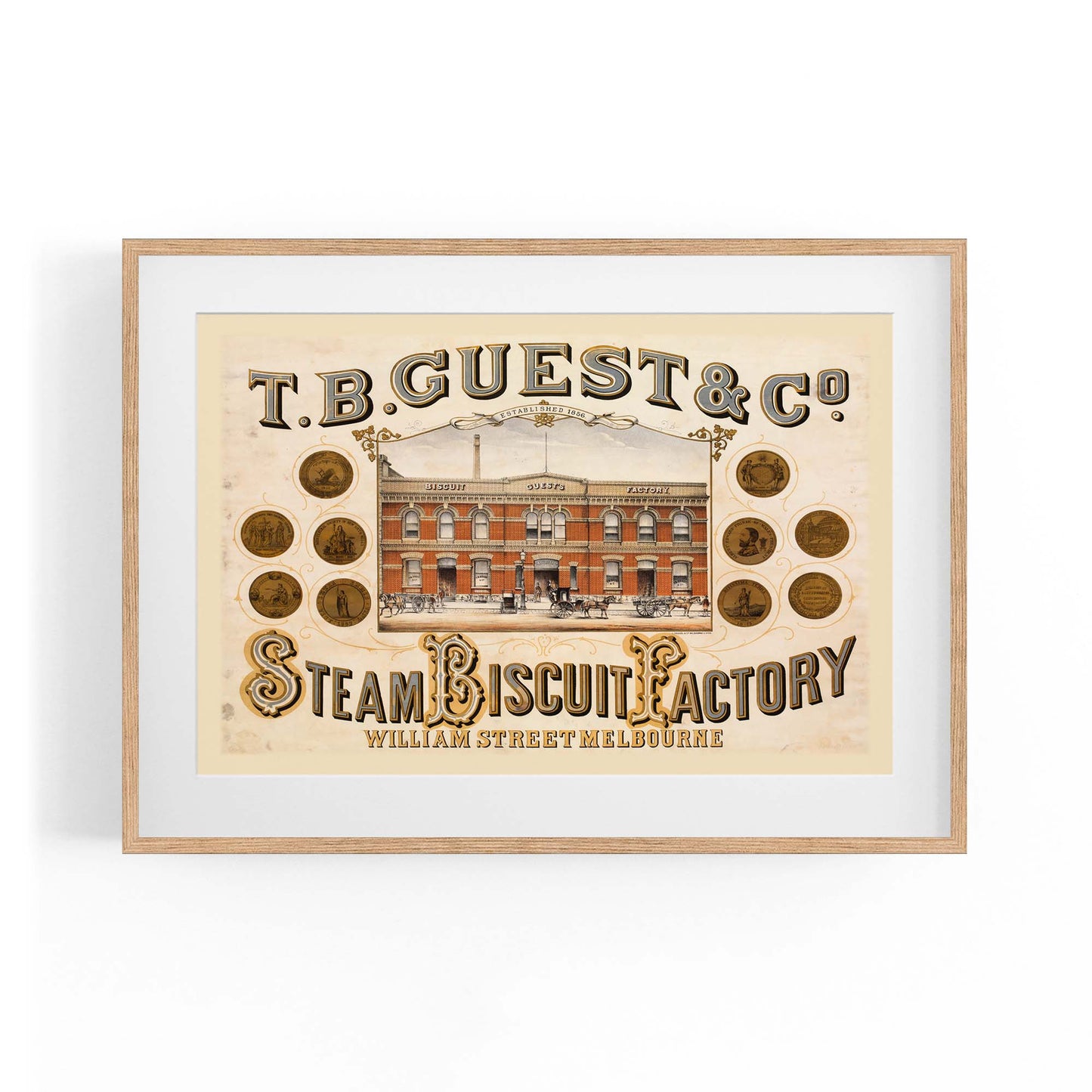 Steam Biscuit Factory Melbourne Vintage Wall Art #1 - The Affordable Art Company