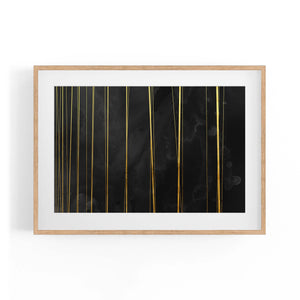Black and Gold Abstract Painting Minimal Wall Art #2 - The Affordable Art Company