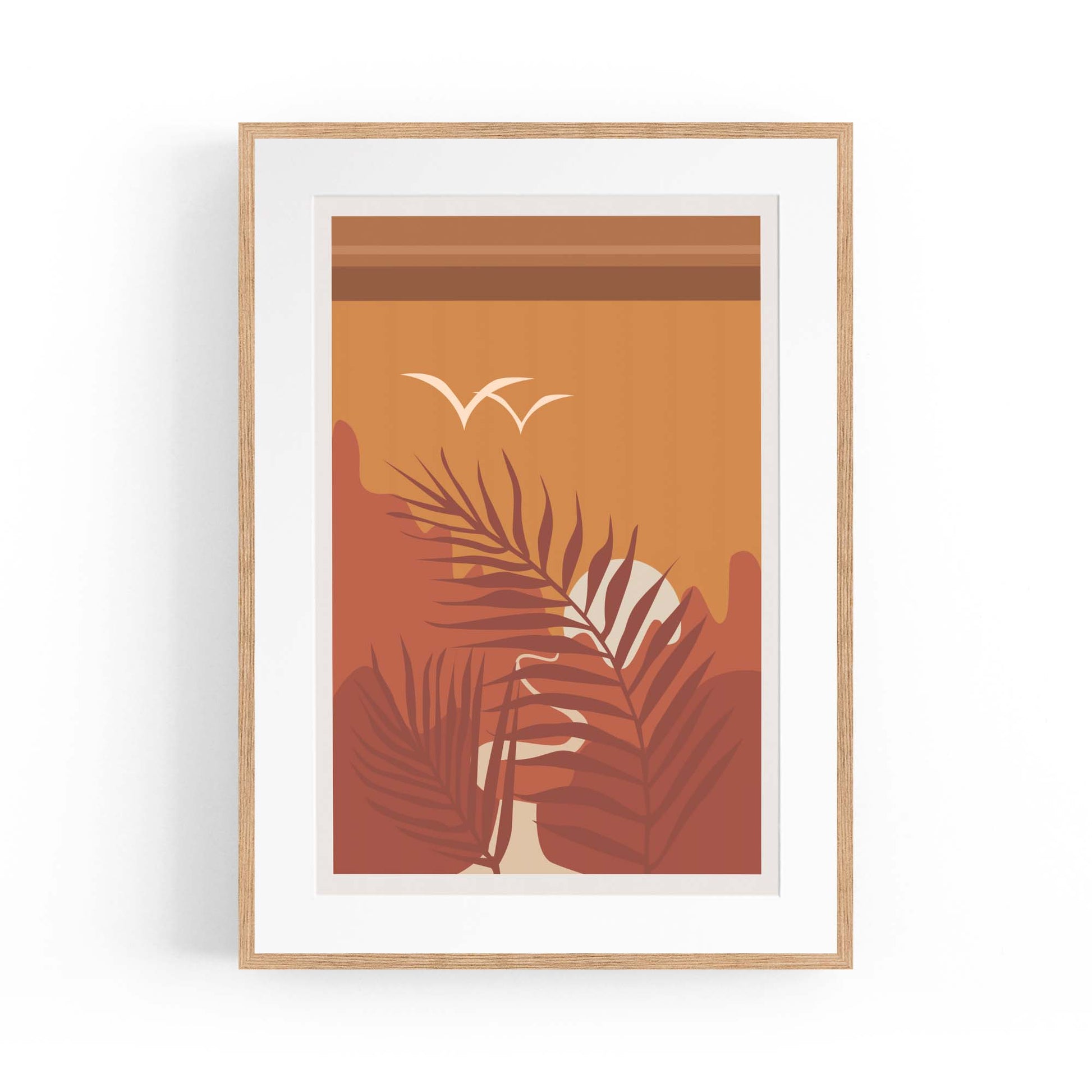 Summer Sunset Retro Landscape Kitchen Wall Art - The Affordable Art Company