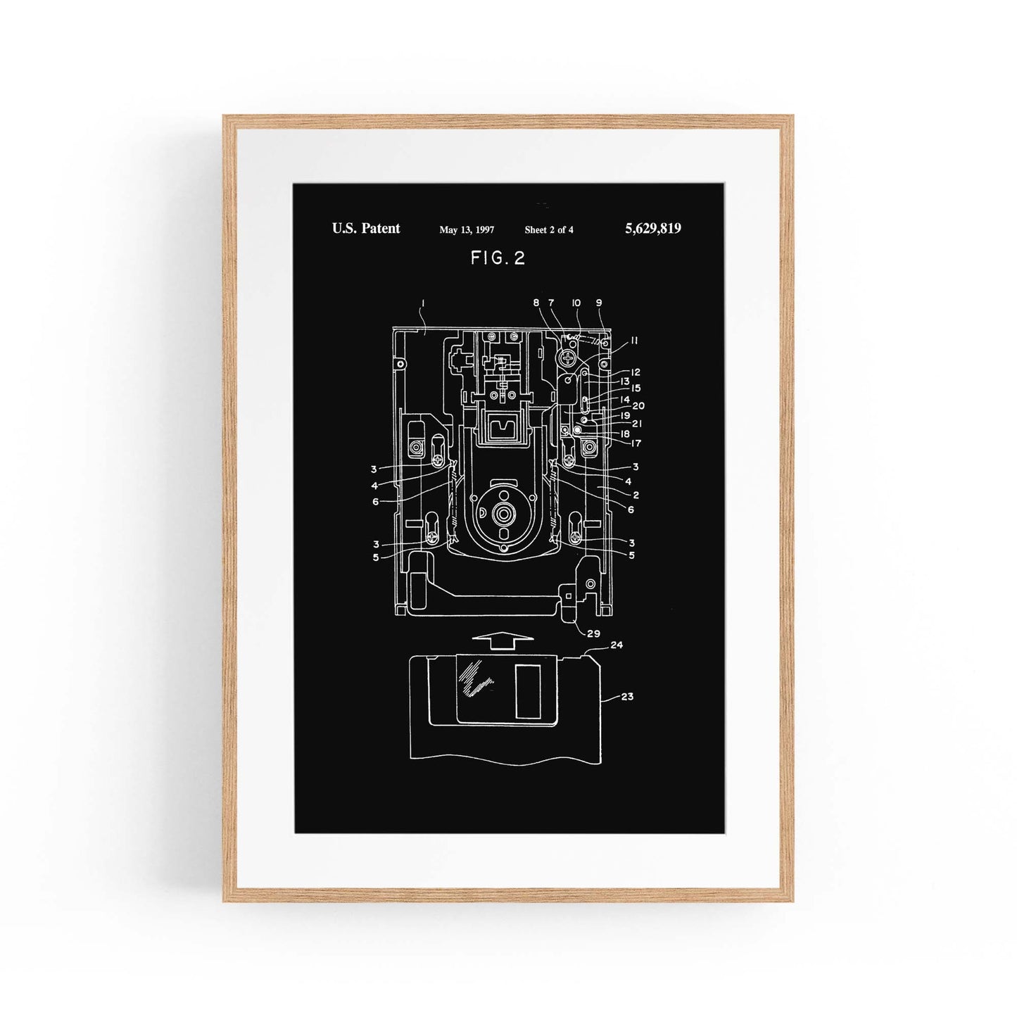 Vintage Floppy Disk Patent Wall Art #1 - The Affordable Art Company