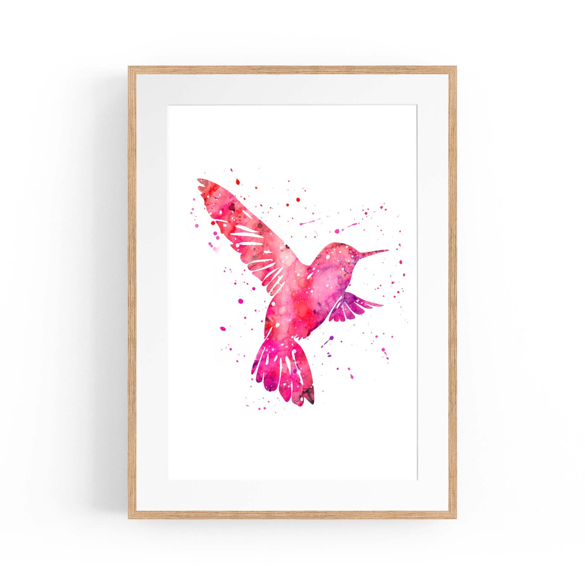 Watercolour Hummingbird Bird Nursery Wall Art #3 - The Affordable Art Company