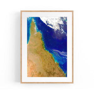 Great Barrier Reef from Space Australia Wall Art - The Affordable Art Company