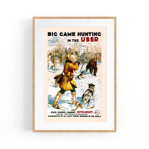 Big Game Hunting in the USSR Vintage Wall Art - The Affordable Art Company