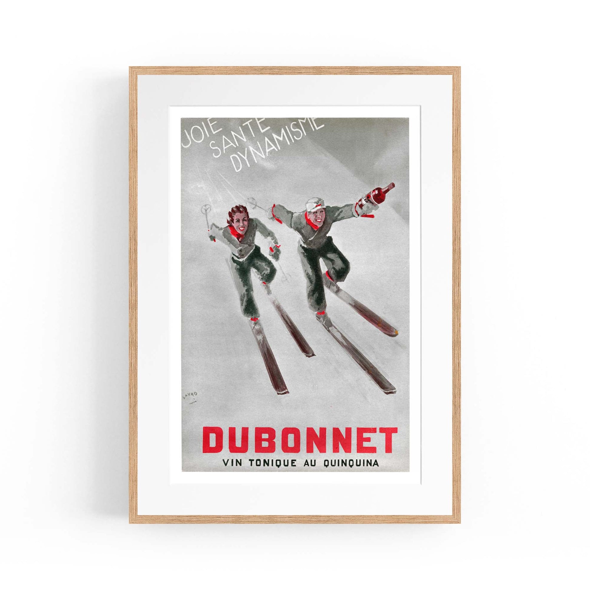 Dubonnet Aperitif Vintage Ski Advert Wall Art - The Affordable Art Company
