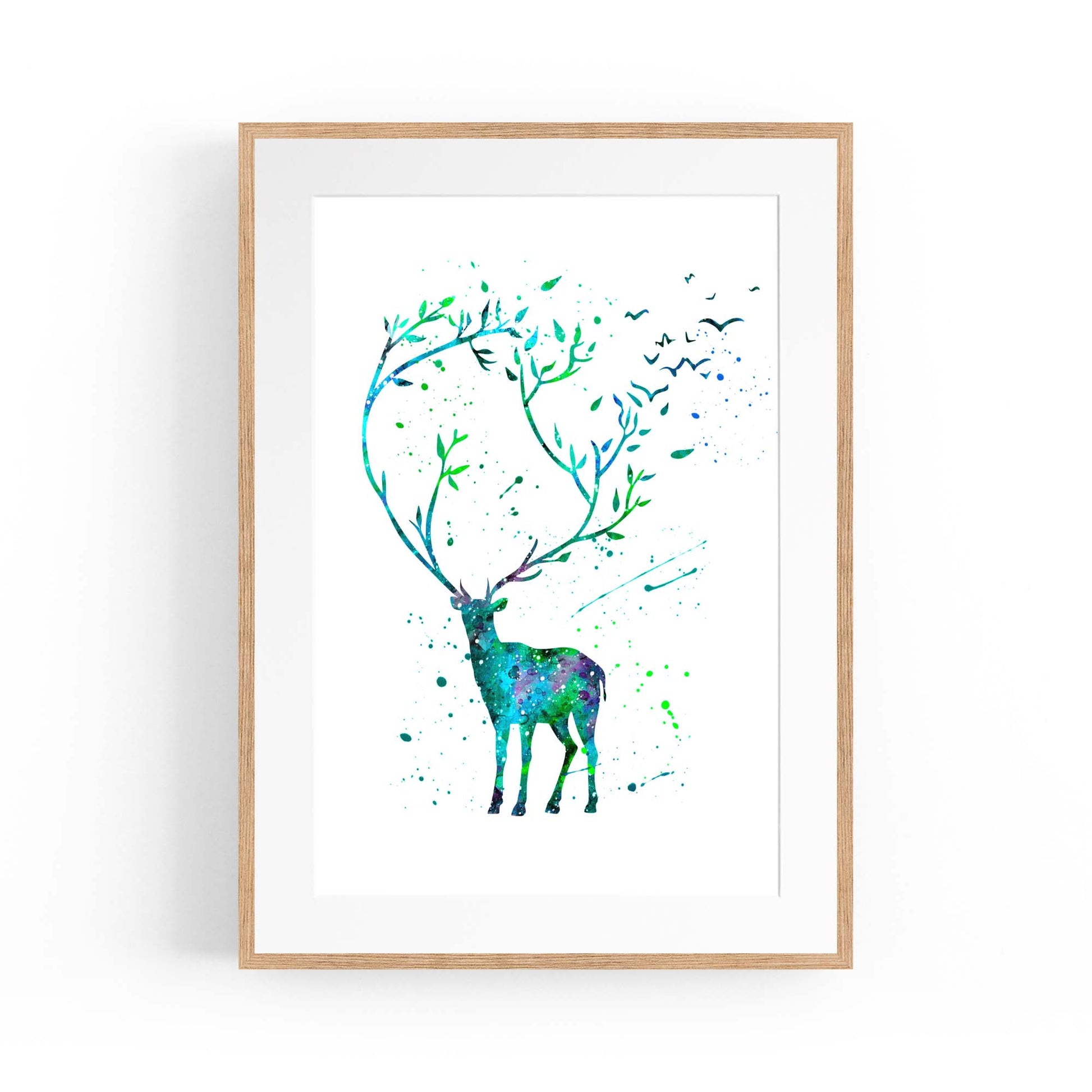 Cute Deer Woodland Animal Nursery Wall Art #2 - The Affordable Art Company