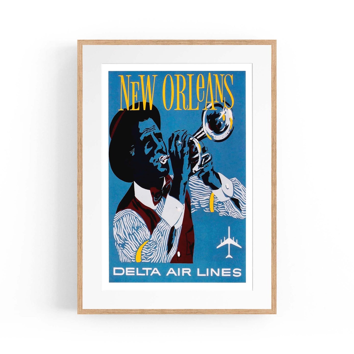 New Orleans USA Jazz Vintage Travel Advert Art - The Affordable Art Company