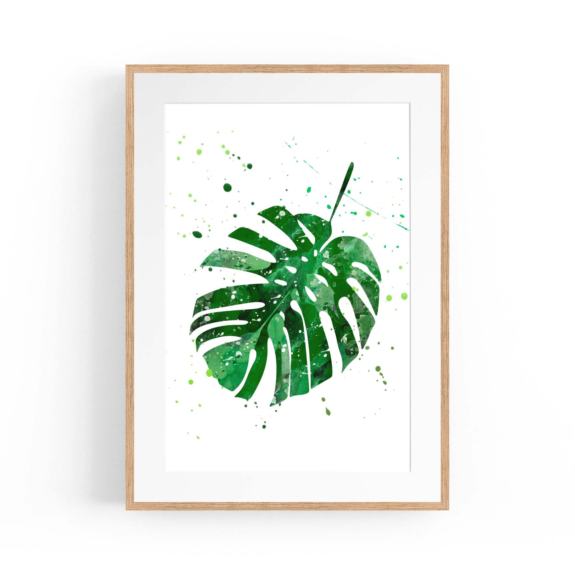 Palm Leaf Tropical Green Minimal Wall Art #4 - The Affordable Art Company