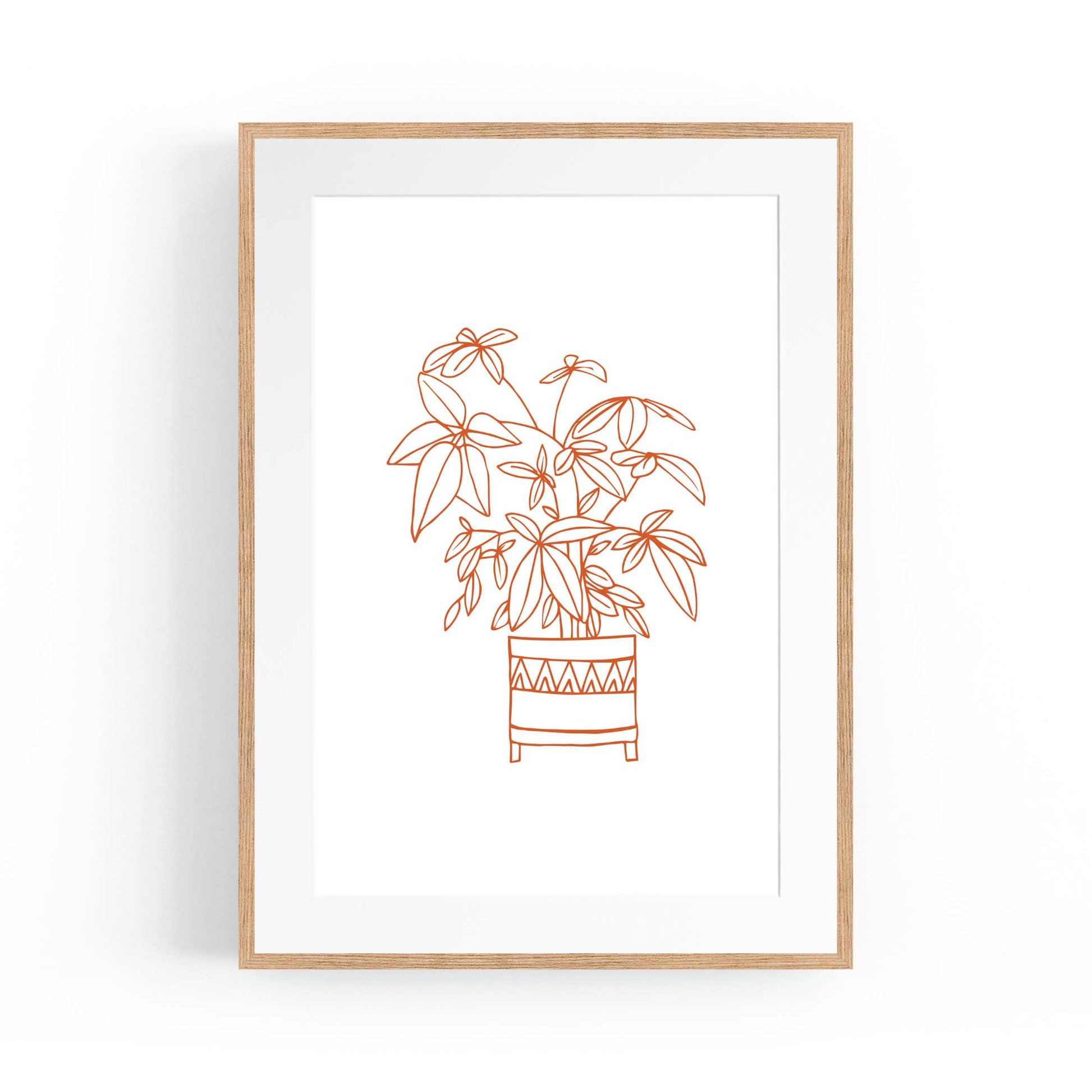 Abstract House Plant Minimal Living Room Wall Art #32 - The Affordable Art Company