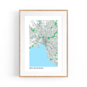 Minimal Melbourne Map Victoria Wall Art - The Affordable Art Company