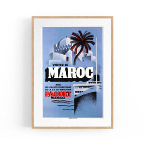 Maroc (Morocco) Vintage Travel Advert Wall Art - The Affordable Art Company