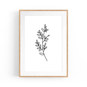 Minimal Branch Line Drawing Plant Nature Wall Art #3 - The Affordable Art Company