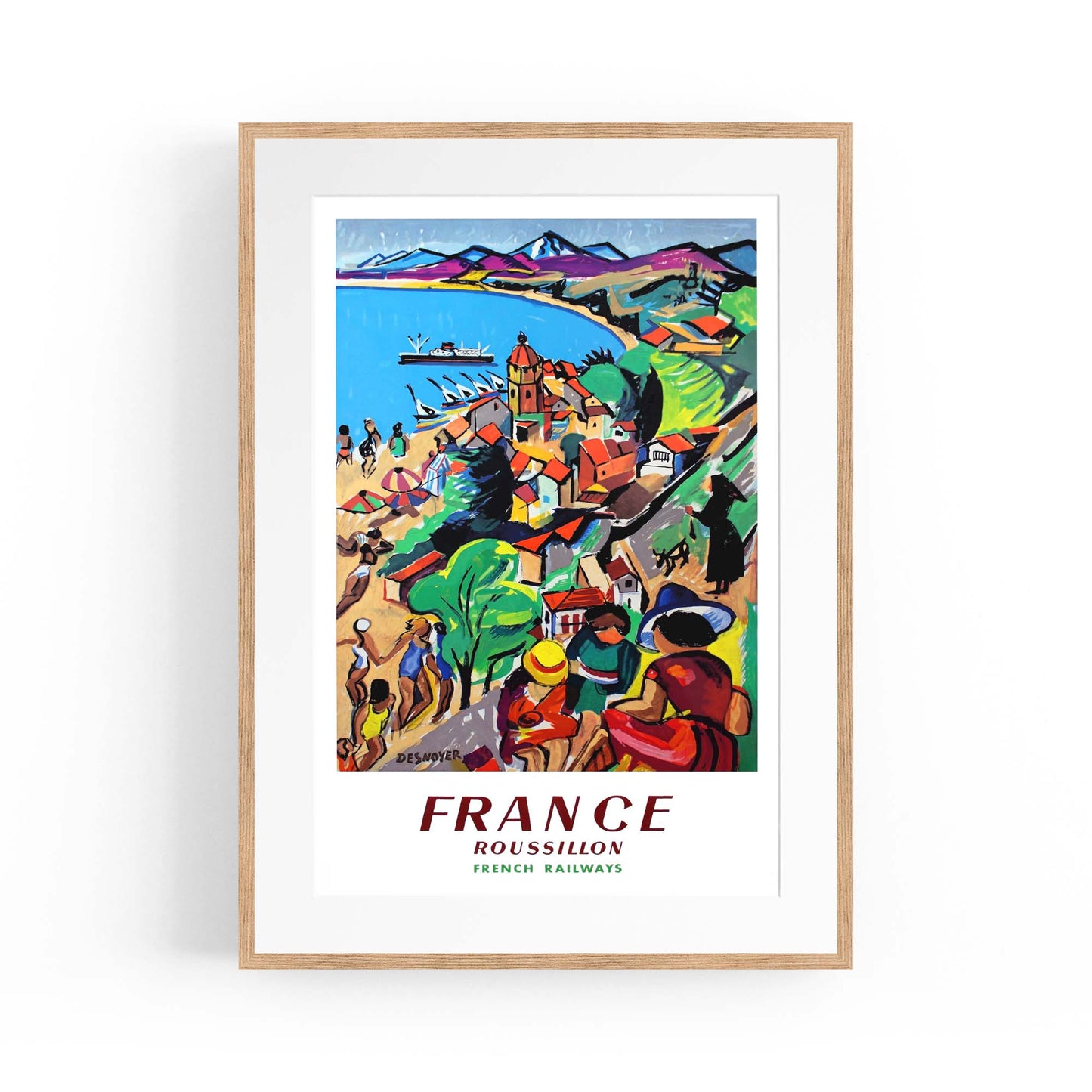 Roussillon France Vintage Travel Advert Wall Art - The Affordable Art Company