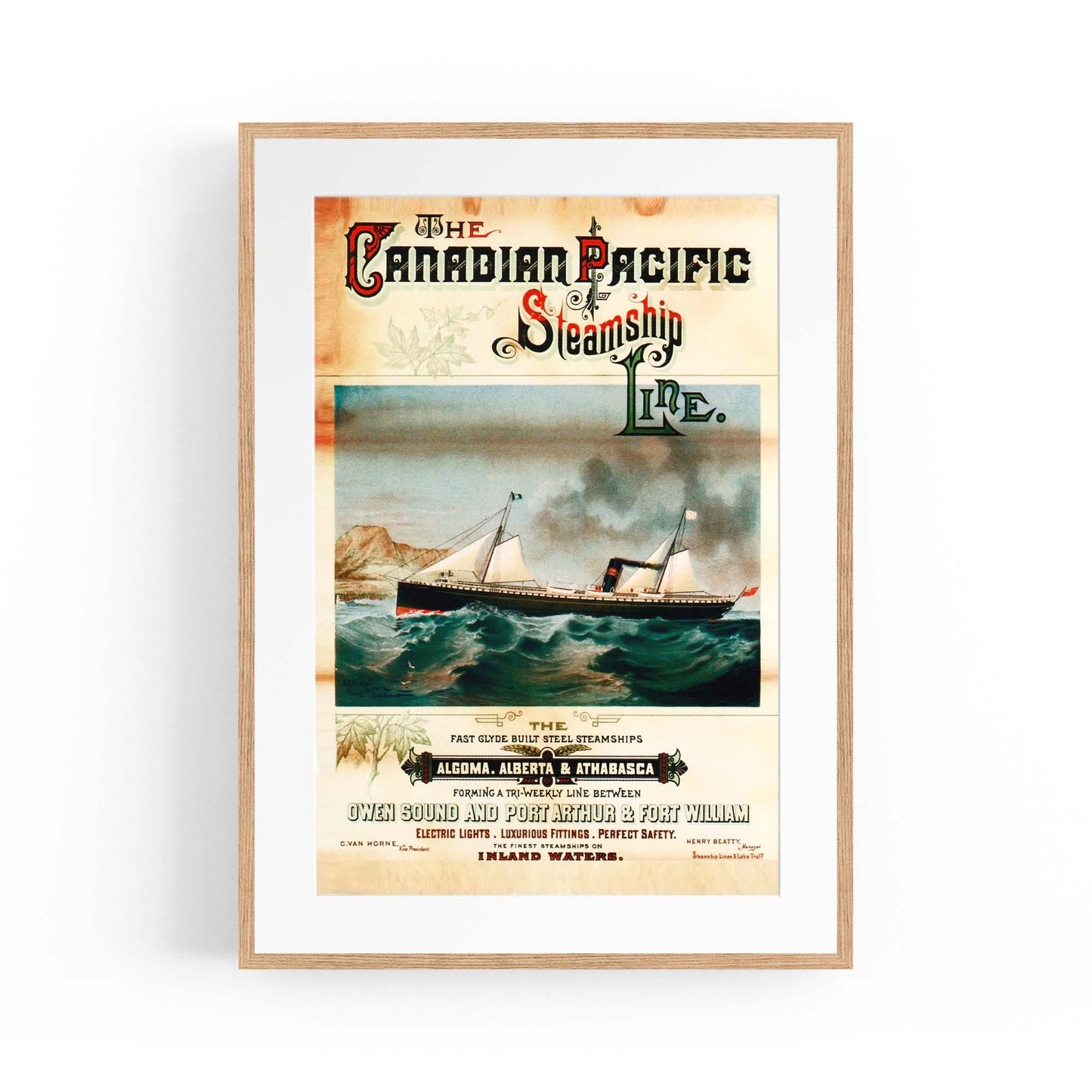 Canadian Pacific Vintage Shipping Advert Wall Art #8 - The Affordable Art Company