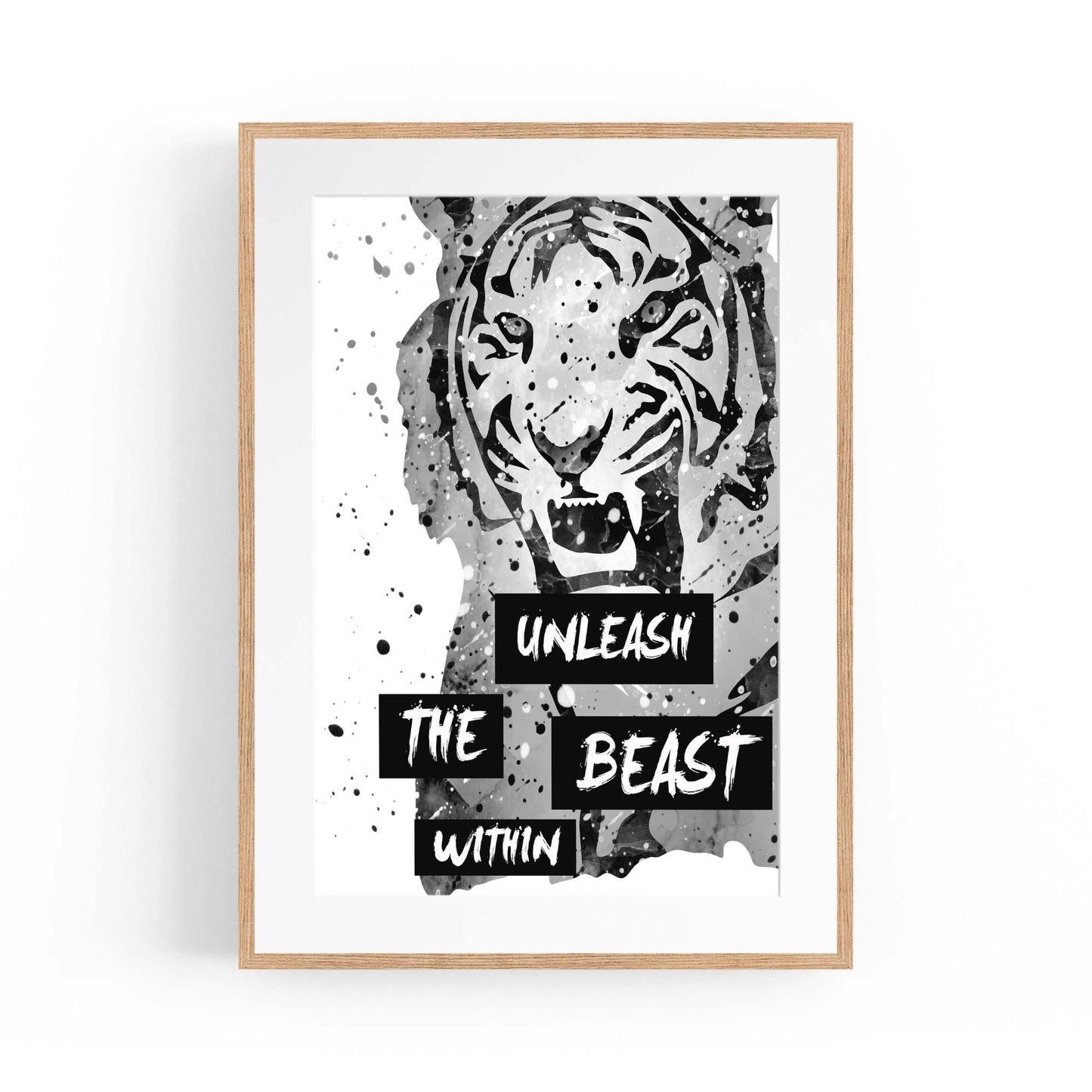 Tiger Quote Moticational Gym Fitness Wall Art - The Affordable Art Company