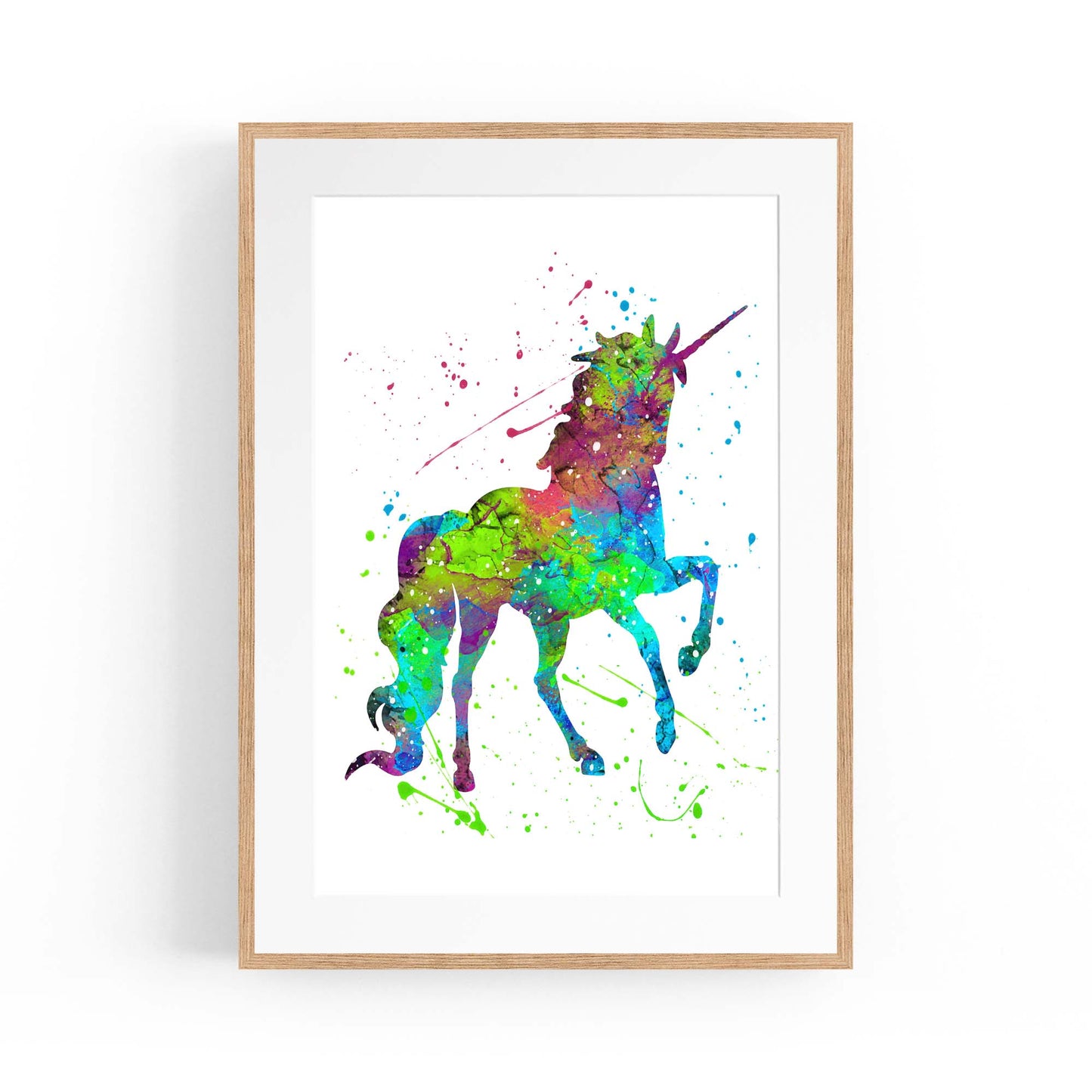 Unicorn Nursery Girls Bedroom Wall Art #2 - The Affordable Art Company