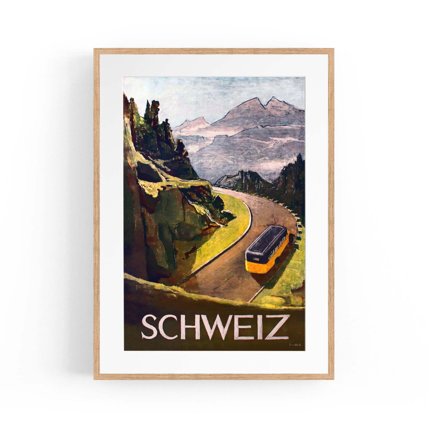 Switzerland Vintage Travel Advert Wall Art - The Affordable Art Company