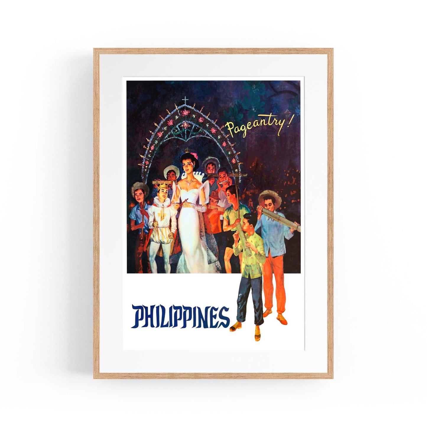 Philippines Pageantry Vintage Travel Advert Wall Art - The Affordable Art Company