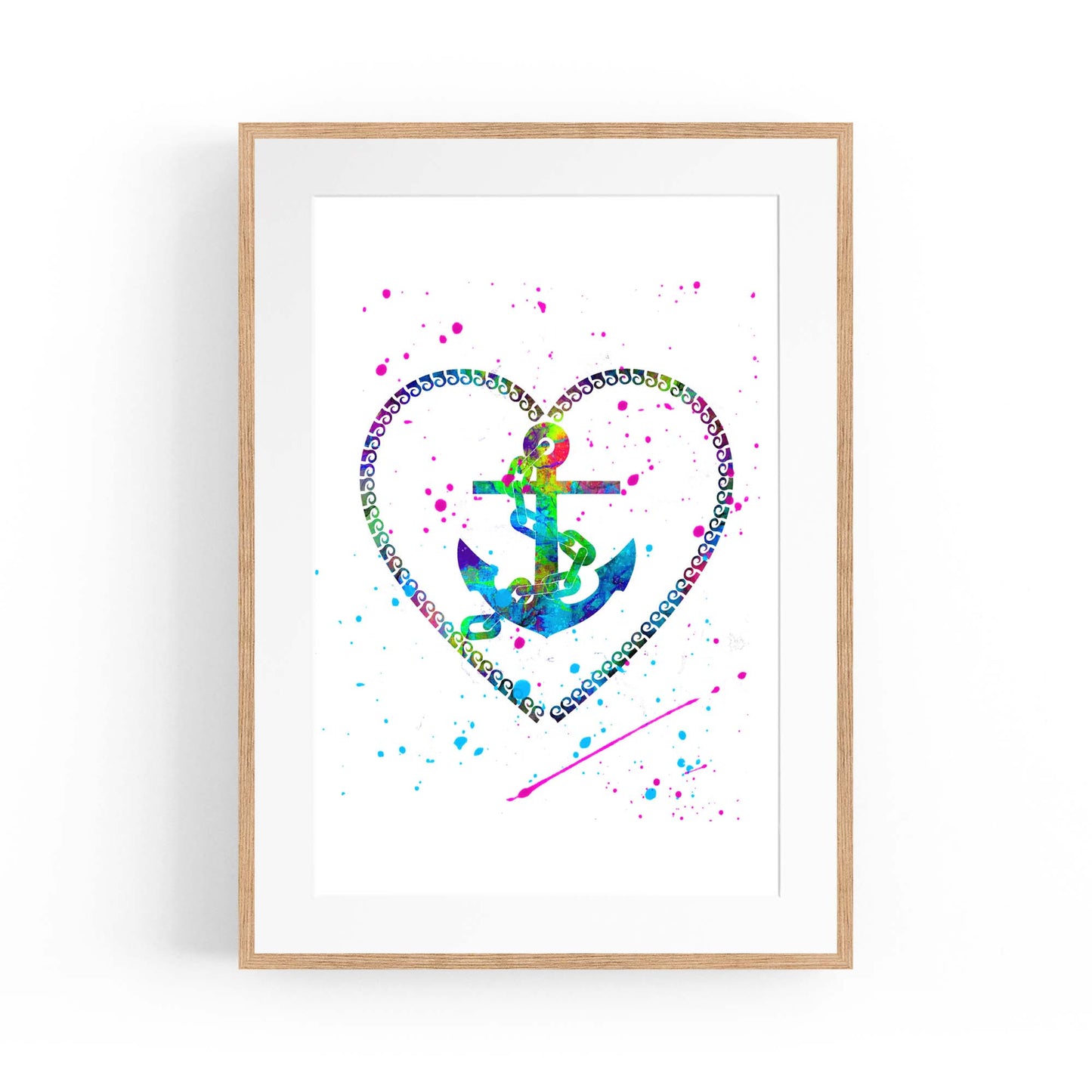 Anchor Painting Nautical Coastal Bathroom Wall Art #5 - The Affordable Art Company