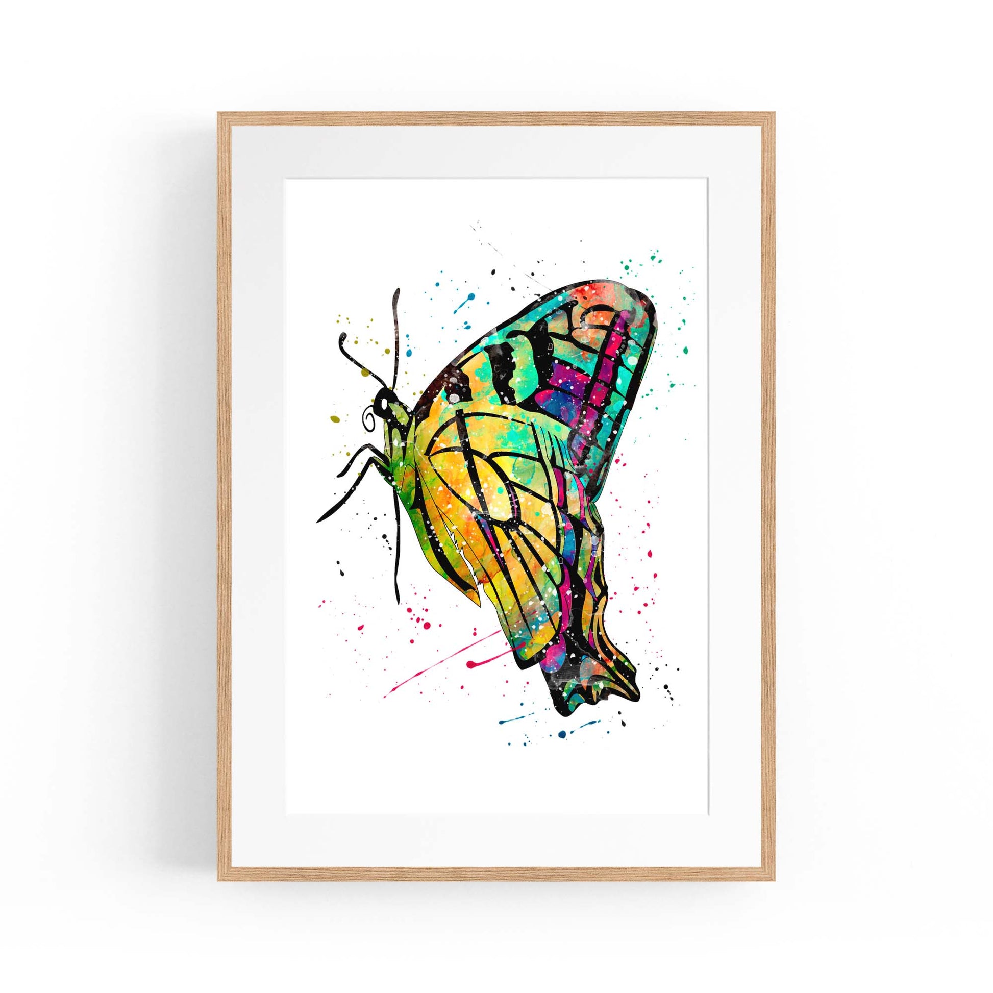 Butterfly Cute Nursery Baby Toddler Wall Art #4 - The Affordable Art Company