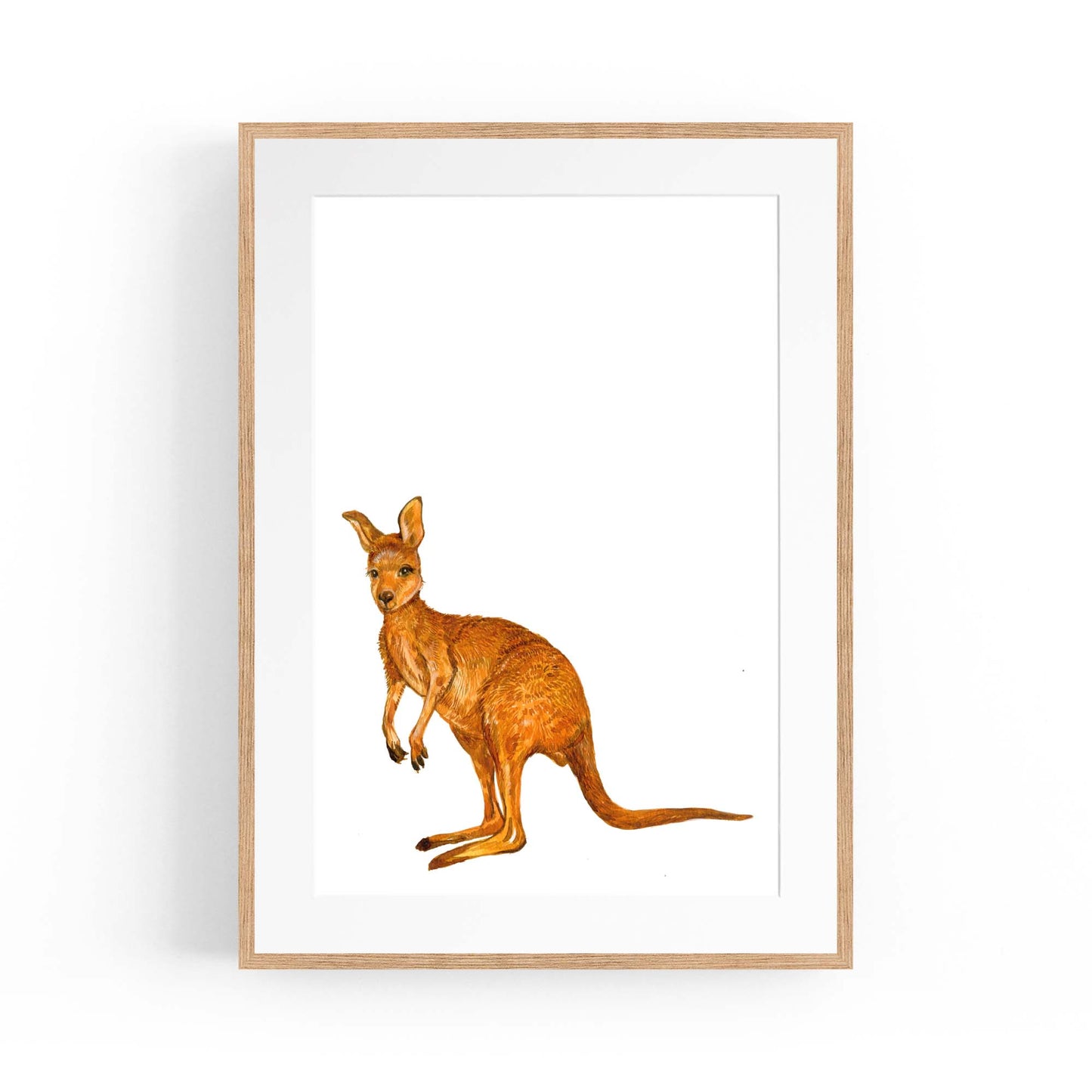 Australian Red Kangaroo Painting Animal Nursery Art - The Affordable Art Company