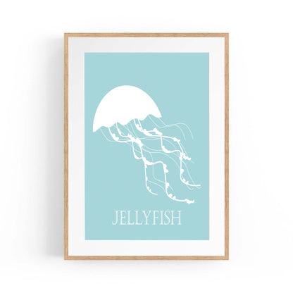 Jellyfish Cartoon Nursery Babys Bedroom Wall Art - The Affordable Art Company