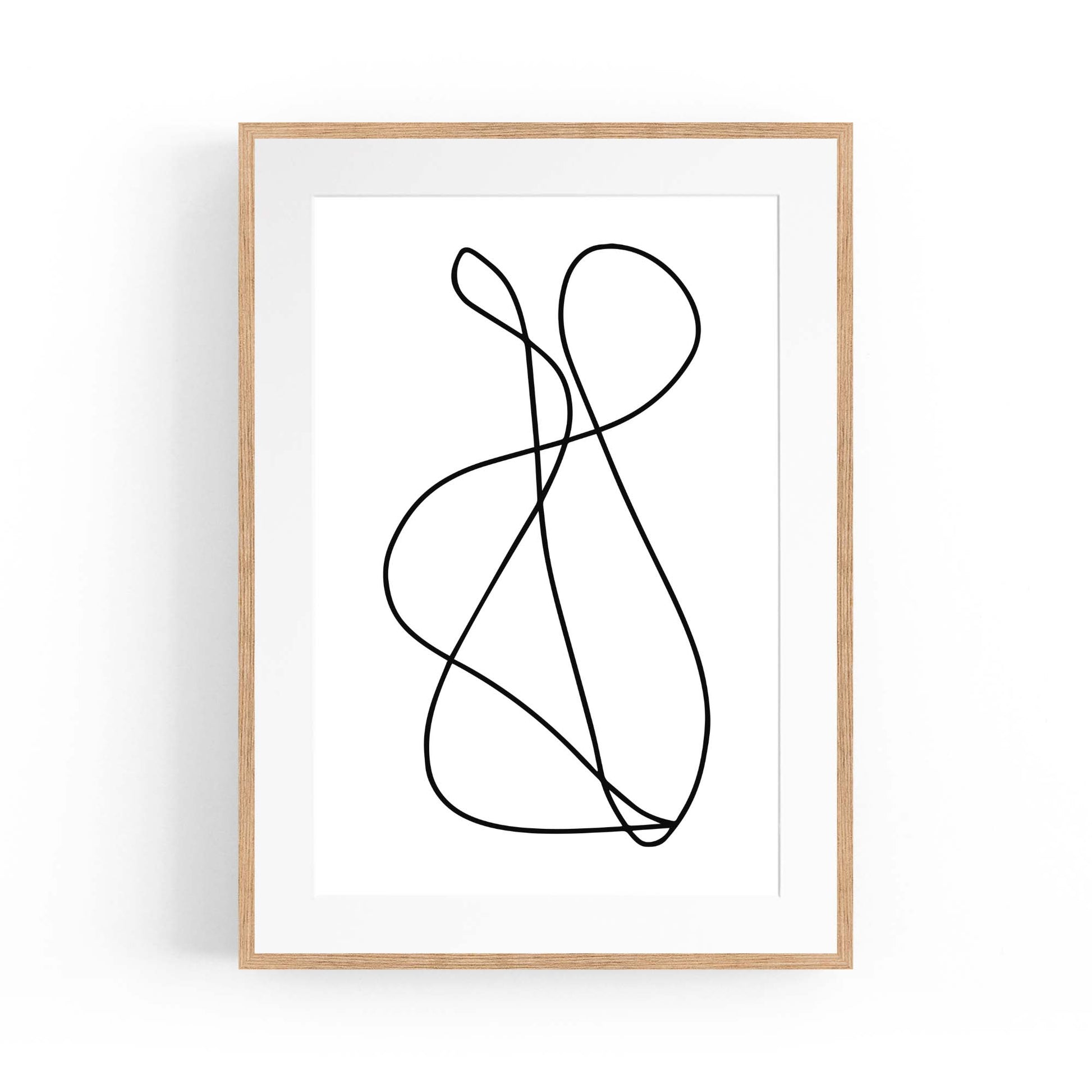 Minimal Abstract Modern Line Artwork Wall Art #8 - The Affordable Art Company