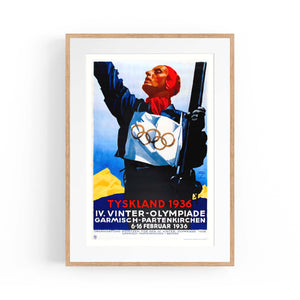 Olympic Games Germany (1936) Vintage Wall Art - The Affordable Art Company