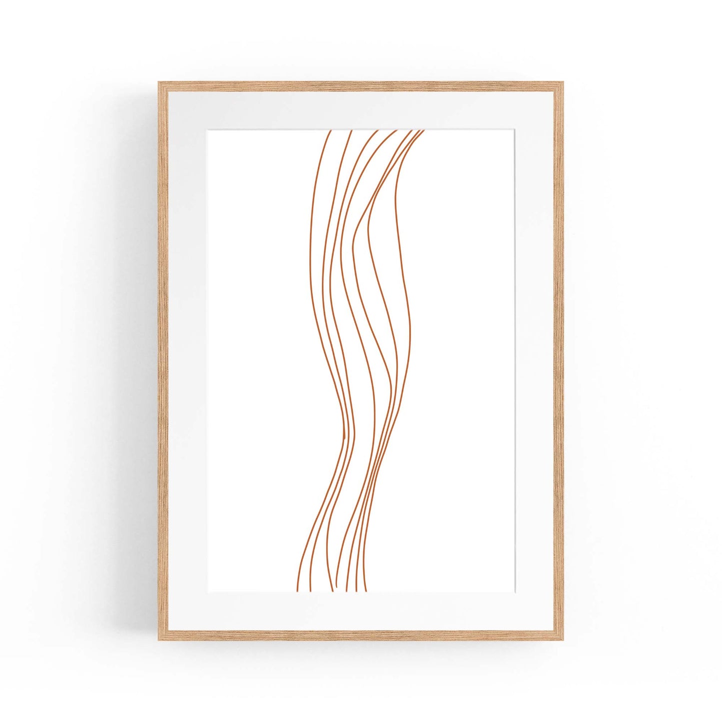 Minimal Waves Line Abstract Wall Art #5 - The Affordable Art Company