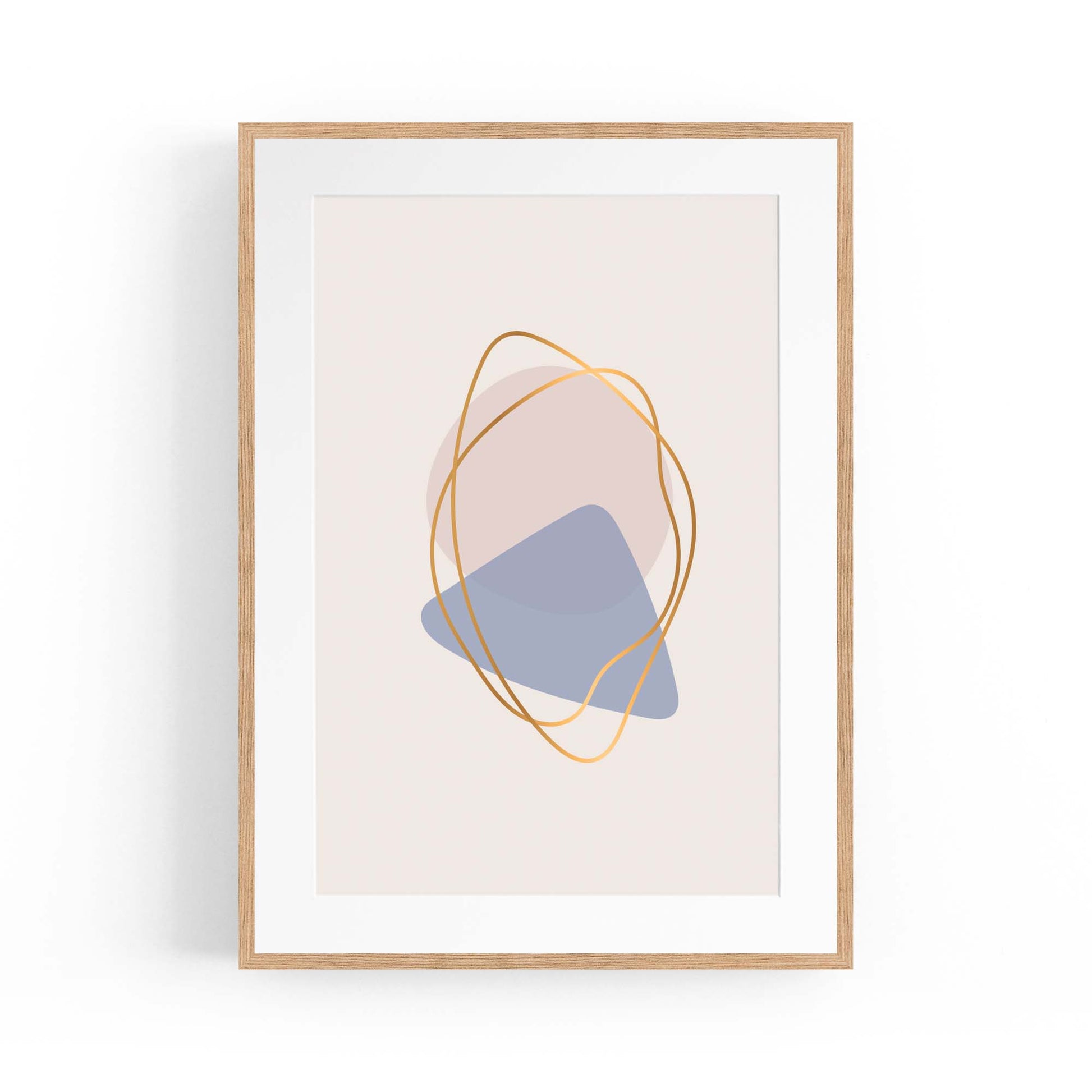 Pale Abstract Shapes Wall Art #7 - The Affordable Art Company