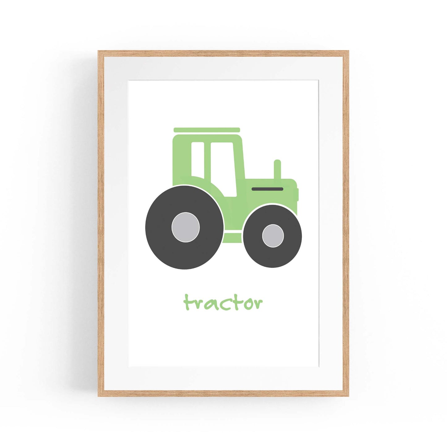 Tractor Cartoon Boys Bedroom Nursery Wall Art - The Affordable Art Company