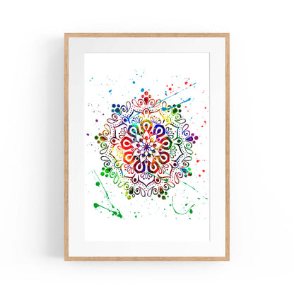 Calming Mandala Yoga Buddhist Wall Art - The Affordable Art Company