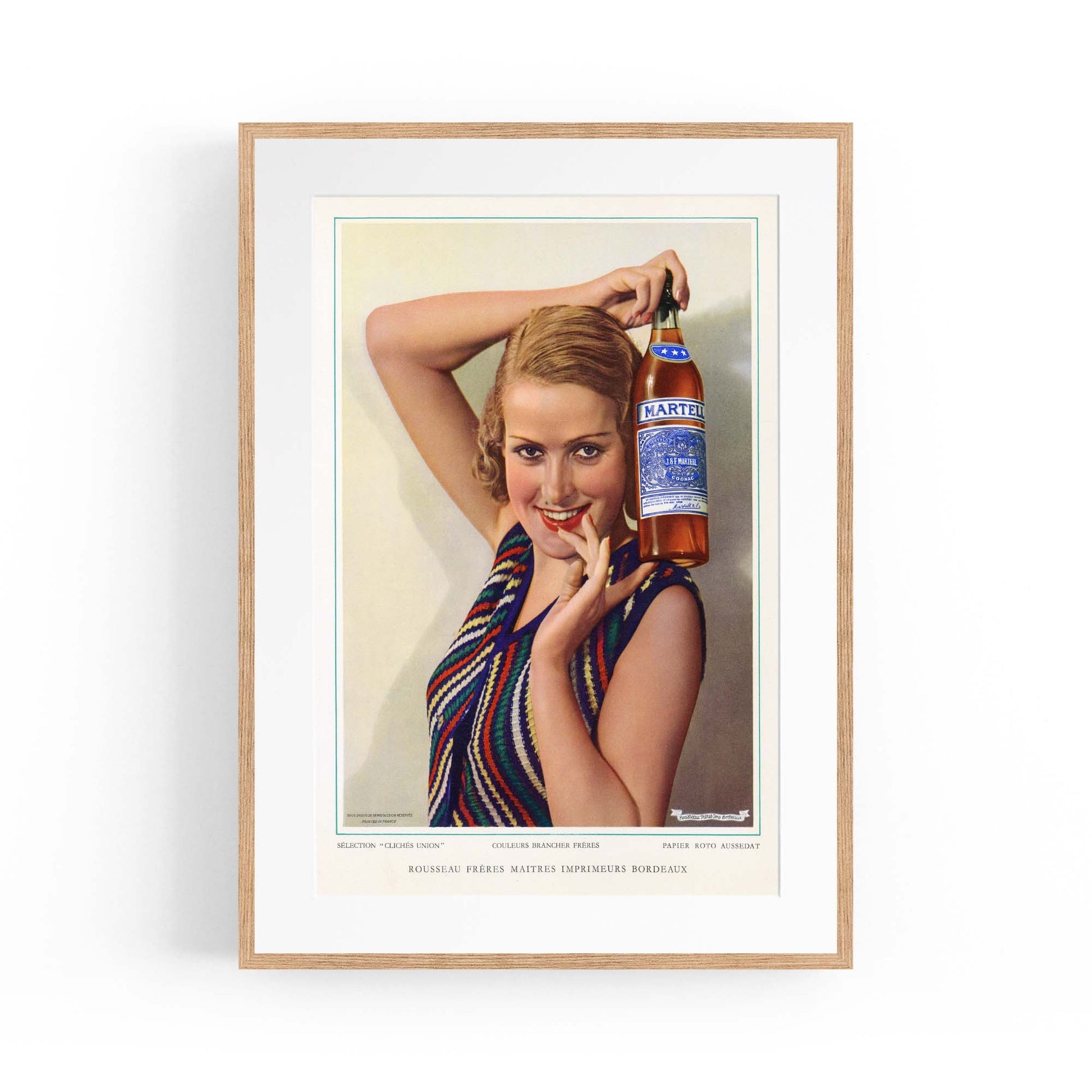 Martell Cognac Vintage Drinks Advert Wall Art - The Affordable Art Company