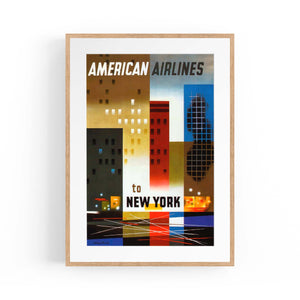 American Airlines to New York Vintage Wall Art - The Affordable Art Company