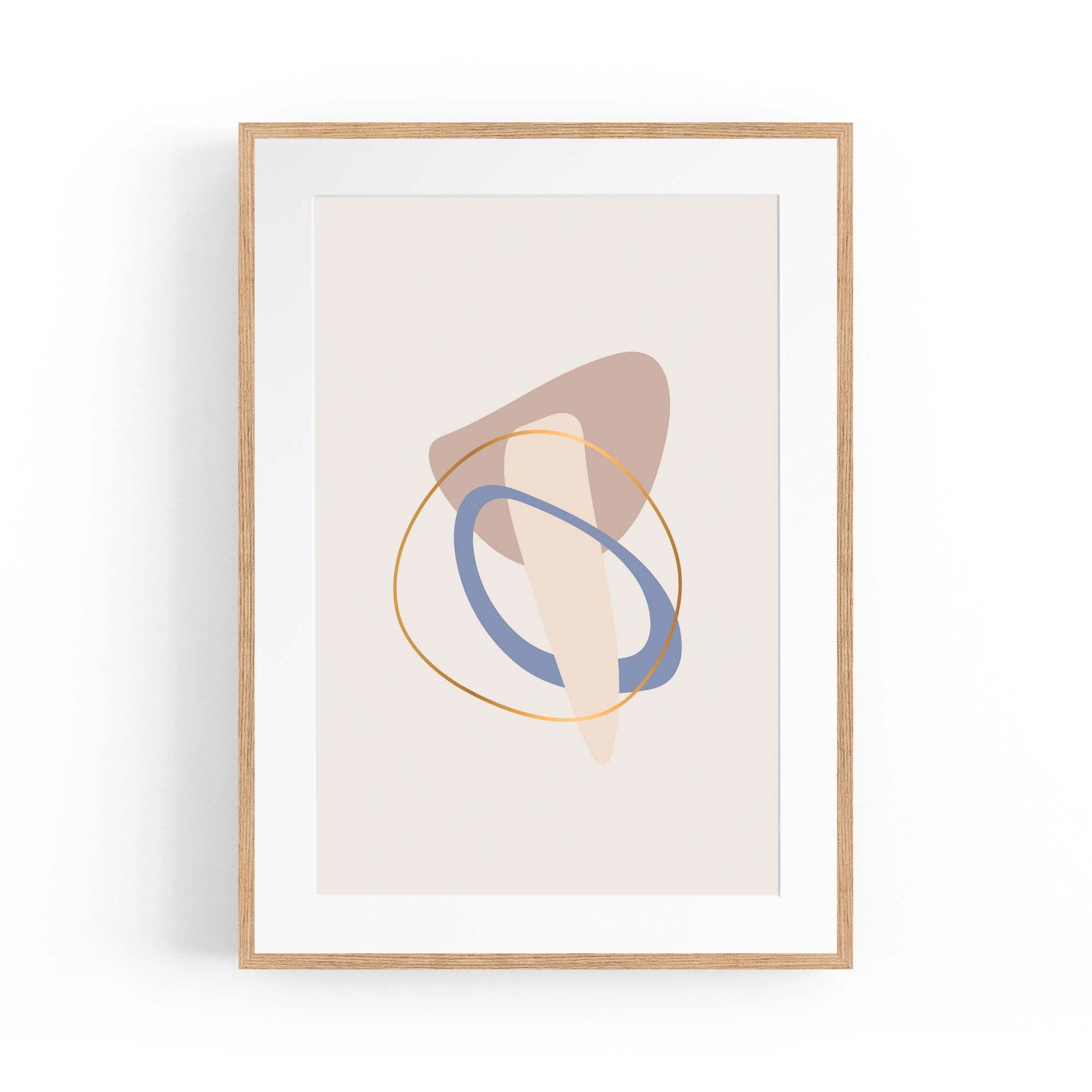 Pale Abstract Shapes Wall Art #3 - The Affordable Art Company