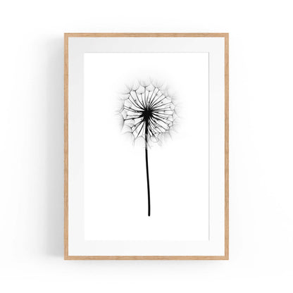 Dandelion Drawing Minimal Flower Wall Art #2 - The Affordable Art Company