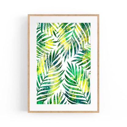 Palm Leaf Tropical Green Minimal Wall Art #7 - The Affordable Art Company