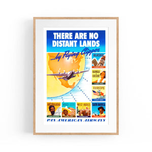 Pan American Airways "Distant Lands" Vintage Travel Advert Wall Art - The Affordable Art Company