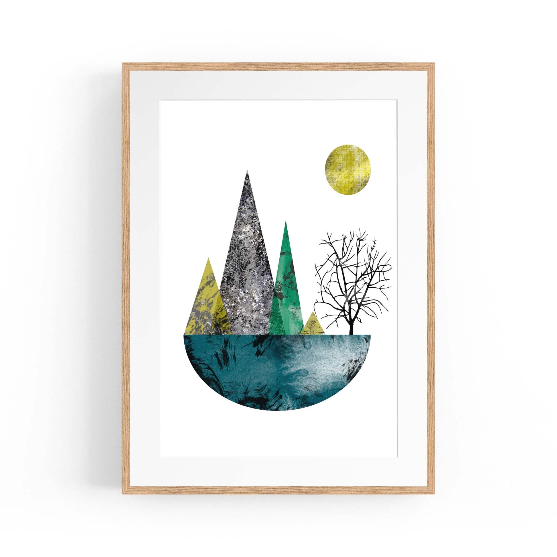 Scandi Circle Landscape Kitchen Minimal Wall Art #1 - The Affordable Art Company