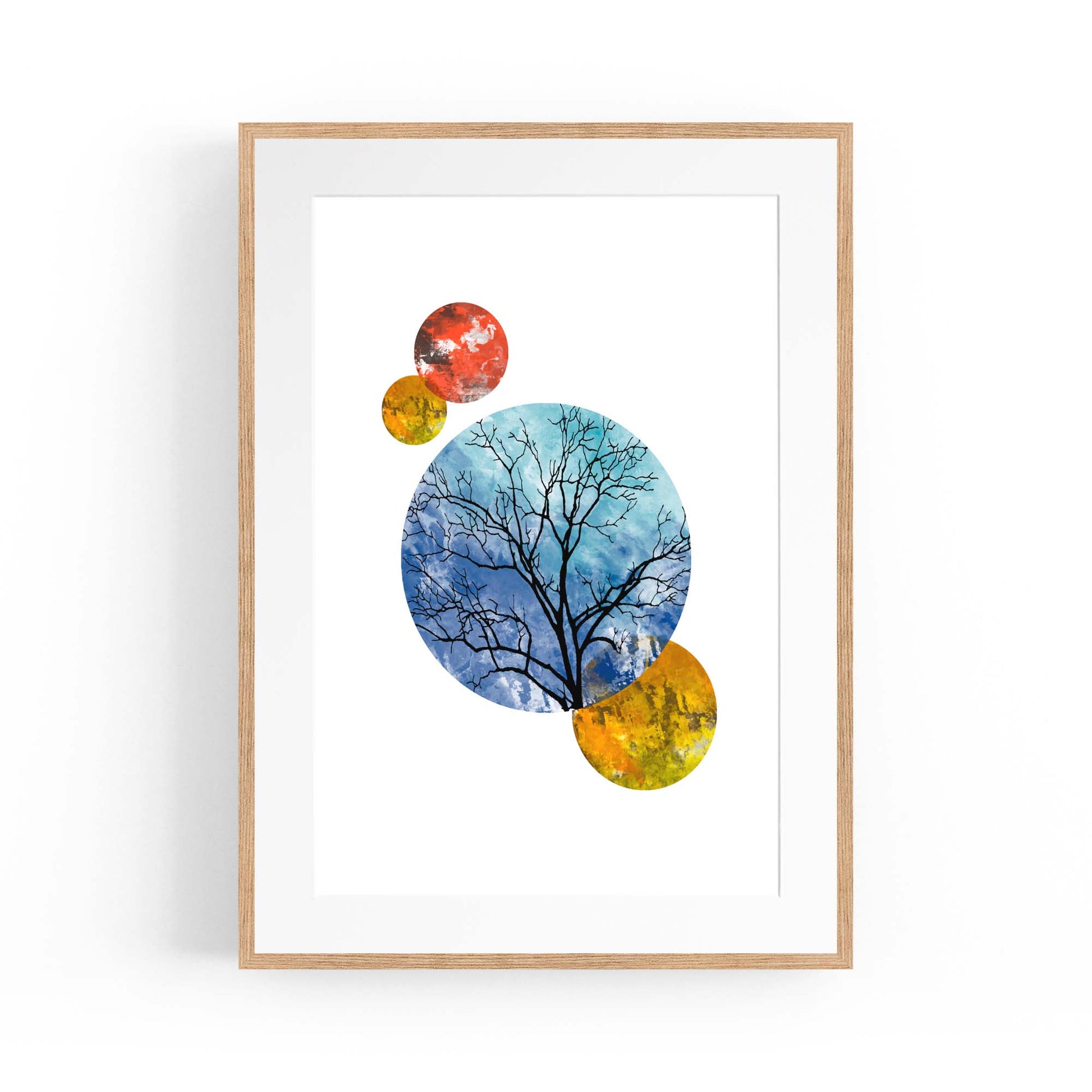 Scandi Circle Landscape Kitchen Minimal Wall Art #5 - The Affordable Art Company