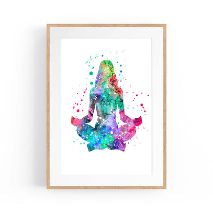 Watercolour Yoga Pose Studio Gift Wall Art - The Affordable Art Company