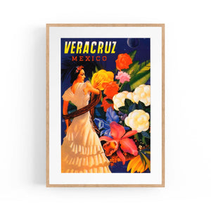 Veracruz, Mexico Vintage Travel Advert Wall Art - The Affordable Art Company