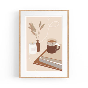 Abstract Coffee Morning Retro Minimal Wall Art - The Affordable Art Company